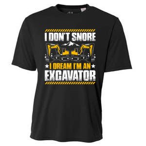 Excavator Driver I Dont Snore Heavy Equipment Operator Cooling Performance Crew T-Shirt