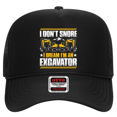 Excavator Driver I Dont Snore Heavy Equipment Operator Trucker Hat