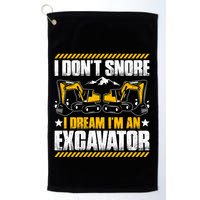 Excavator Driver I Dont Snore Heavy Equipment Operator Golf Towel