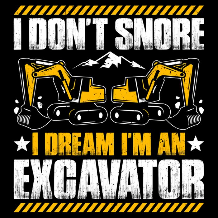 Excavator Driver I Dont Snore Heavy Equipment Operator Wool Snapback Cap