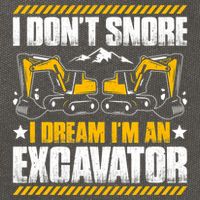 Excavator Driver I Dont Snore Heavy Equipment Operator Cotton Canvas Backpack