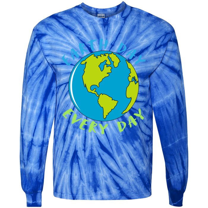 Earth Day Is Everyday Happy Earth Day Cool Gift Tie-Dye Long Sleeve Shirt