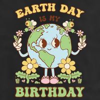 Earth Day Is My Birthday April 22nd Nature Conservation 7 Panel Mesh Trucker Snapback Hat