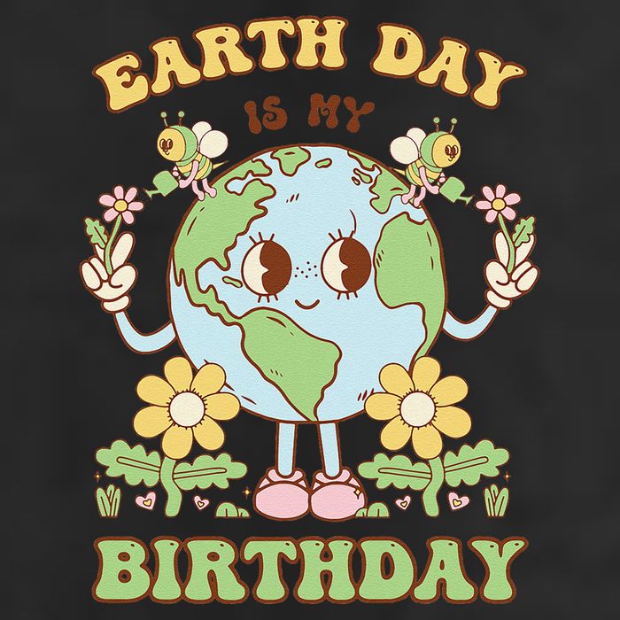 Earth Day Is My Birthday April 22nd Nature Conservation 7 Panel Mesh Trucker Snapback Hat