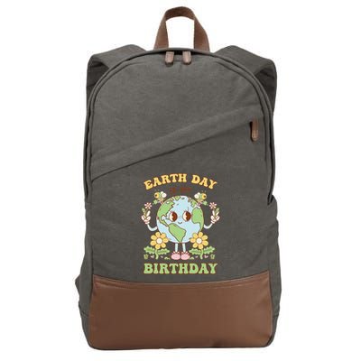 Earth Day Is My Birthday April 22nd Nature Conservation Cotton Canvas Backpack