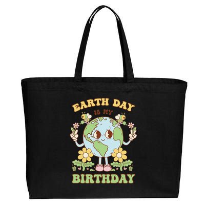 Earth Day Is My Birthday April 22nd Nature Conservation Cotton Canvas Jumbo Tote