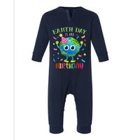 Earth Day Is My Birthday Pro Environment Birthday Party Infant Fleece One Piece