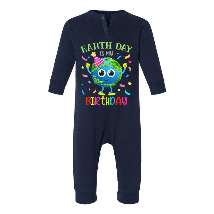 Earth Day Is My Birthday Pro Environment Birthday Party Infant Fleece One Piece