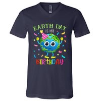 Earth Day Is My Birthday Pro Environment Birthday Party V-Neck T-Shirt