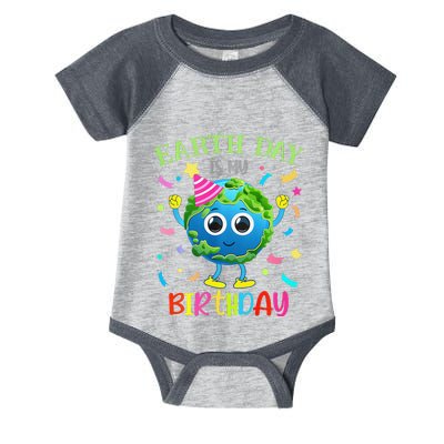 Earth Day Is My Birthday Pro Environment Birthday Party Infant Baby Jersey Bodysuit