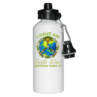 Earth Day Is My Birthday Pro Environment Party April 22 Aluminum Water Bottle