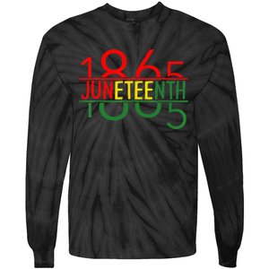 Emancipation Day Is Great With 1865 Juneteenth Flag Apparel Tie-Dye Long Sleeve Shirt