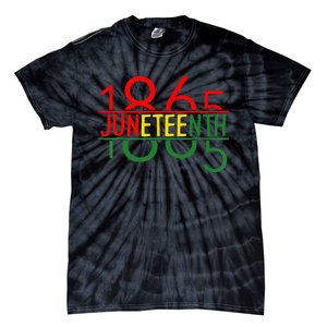 Emancipation Day Is Great With 1865 Juneteenth Flag Apparel Tie-Dye T-Shirt