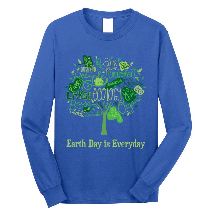 Earth Day Is Everyday Global Warming And Climate Graphic Funny Gift Long Sleeve Shirt