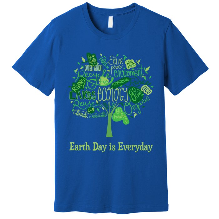 Earth Day Is Everyday Global Warming And Climate Graphic Funny Gift Premium T-Shirt