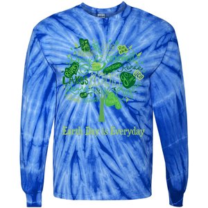 Earth Day Is Everyday Global Warming And Climate Graphic Funny Gift Tie-Dye Long Sleeve Shirt