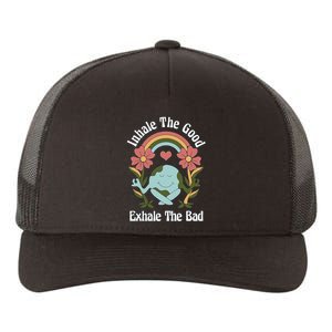 Earth Day Inhale The Good Exhale The Bad Earth Awareness Environmental Yupoong Adult 5-Panel Trucker Hat