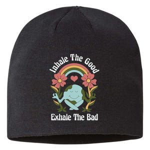 Earth Day Inhale The Good Exhale The Bad Earth Awareness Environmental Sustainable Beanie