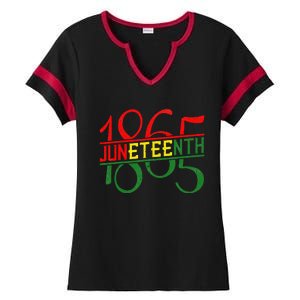 Emancipation Day is great with 1865 Juneteenth flag apparel Ladies Halftime Notch Neck Tee