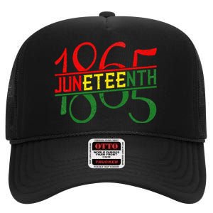 Emancipation Day is great with 1865 Juneteenth flag apparel High Crown Mesh Back Trucker Hat