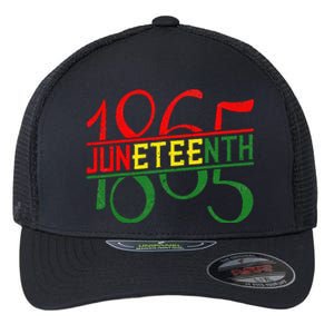 Emancipation Day is great with 1865 Juneteenth flag apparel Flexfit Unipanel Trucker Cap