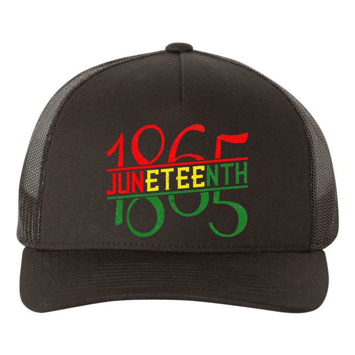 Emancipation Day is great with 1865 Juneteenth flag apparel Yupoong Adult 5-Panel Trucker Hat