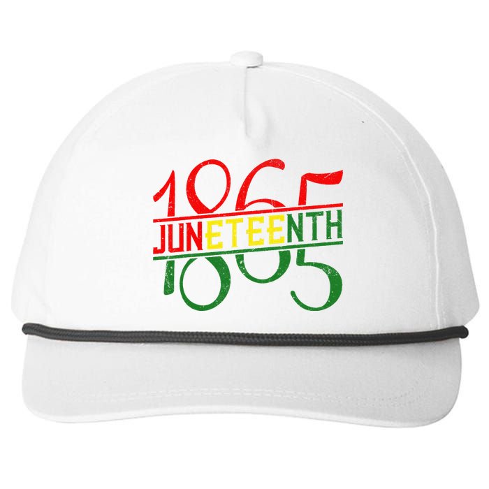 Emancipation Day is great with 1865 Juneteenth flag apparel Snapback Five-Panel Rope Hat