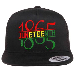 Emancipation Day is great with 1865 Juneteenth flag apparel Flat Bill Trucker Hat