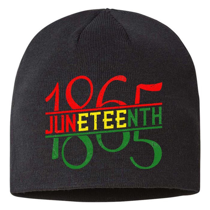 Emancipation Day is great with 1865 Juneteenth flag apparel Sustainable Beanie