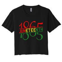 Emancipation Day is great with 1865 Juneteenth flag apparel Women's Crop Top Tee