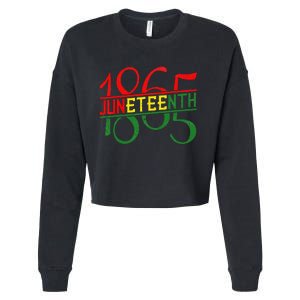 Emancipation Day is great with 1865 Juneteenth flag apparel Cropped Pullover Crew