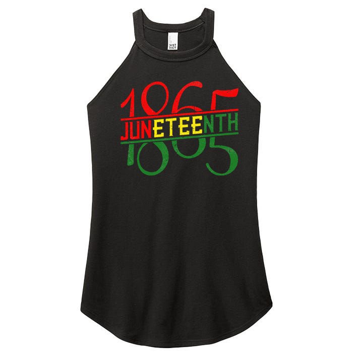 Emancipation Day is great with 1865 Juneteenth flag apparel Women's Perfect Tri Rocker Tank