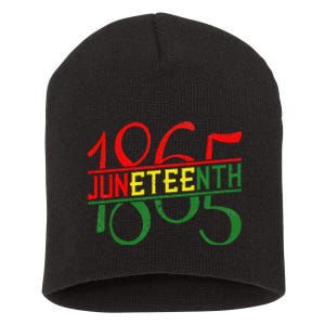 Emancipation Day is great with 1865 Juneteenth flag apparel Short Acrylic Beanie