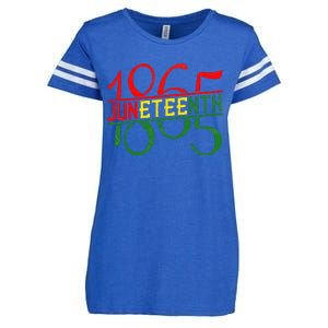 Emancipation Day is great with 1865 Juneteenth flag apparel Enza Ladies Jersey Football T-Shirt