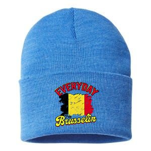 Every Day Im Brusselin Great Gift Brussels Belgium Europe Adventure Gift Sustainable Knit Beanie