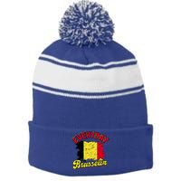 Every Day Im Brusselin Great Gift Brussels Belgium Europe Adventure Gift Stripe Pom Pom Beanie