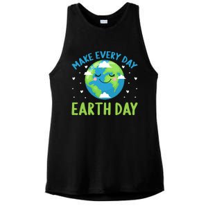 Every Day Is Earth Day Graphic Ladies PosiCharge Tri-Blend Wicking Tank