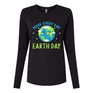 Every Day Is Earth Day Graphic Womens Cotton Relaxed Long Sleeve T-Shirt