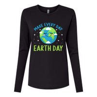 Every Day Is Earth Day Graphic Womens Cotton Relaxed Long Sleeve T-Shirt