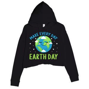 Every Day Is Earth Day Graphic Crop Fleece Hoodie