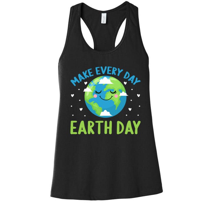 Every Day Is Earth Day Graphic Women's Racerback Tank