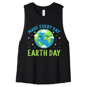 Every Day Is Earth Day Graphic Women's Racerback Cropped Tank