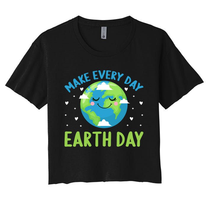 Every Day Is Earth Day Graphic Women's Crop Top Tee