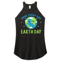 Every Day Is Earth Day Graphic Women's Perfect Tri Rocker Tank