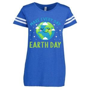 Every Day Is Earth Day Graphic Enza Ladies Jersey Football T-Shirt