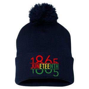 Emancipation Day Is Great With 1865 Juneteenth Flag Apparel Pom Pom 12in Knit Beanie