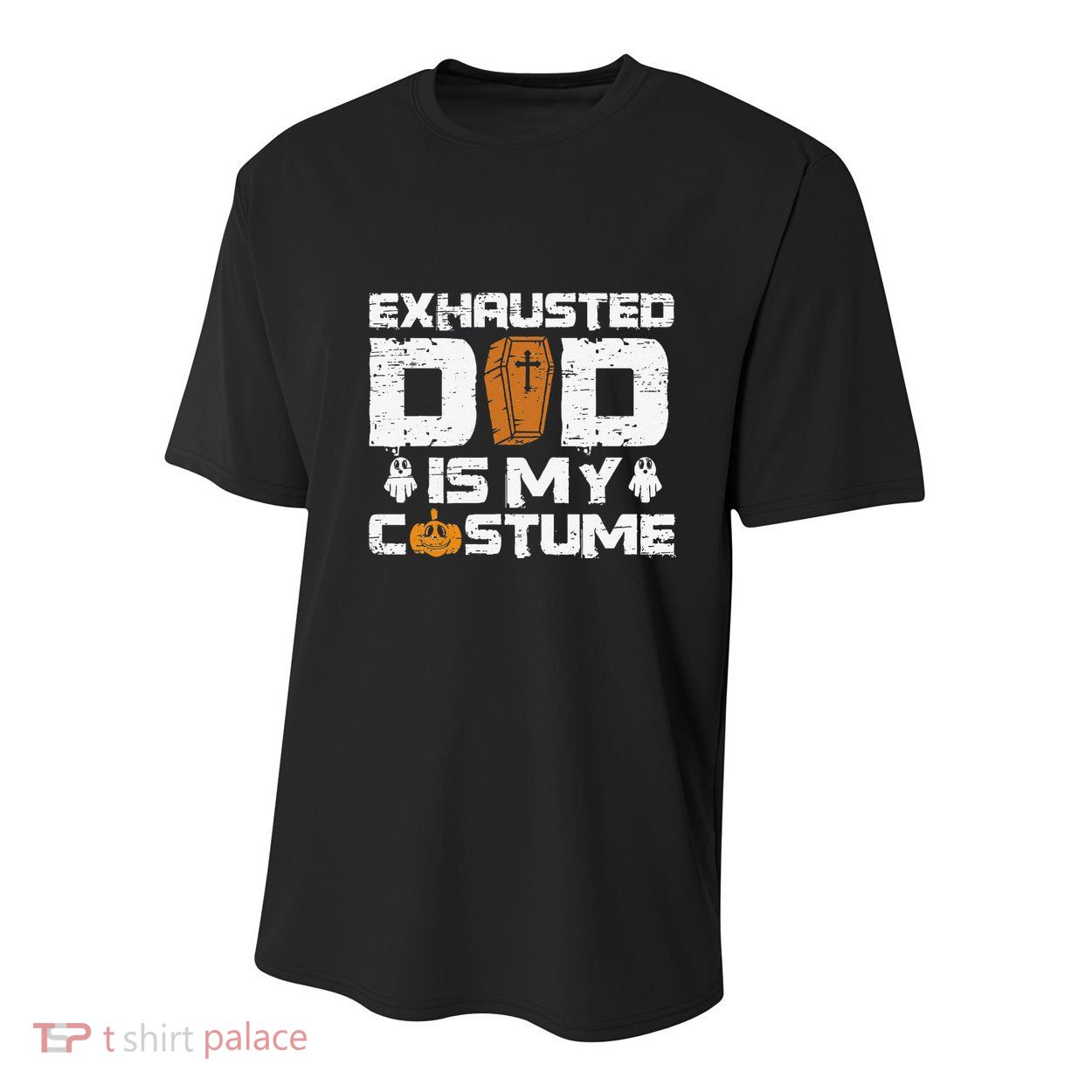 Exhausted Dad Is My Costume Halloween Spooky Father`s Day Youth Performance Sprint T-Shirt