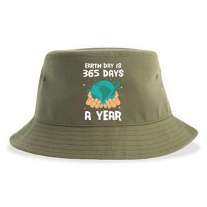 Earth Day Is 365 Days A Year Global Climate Change Warming Gift Sustainable Bucket Hat