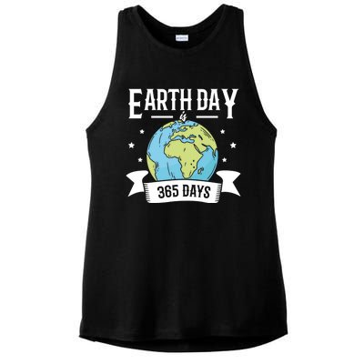 Earth Day Is 365 Days Planet Day Climate Change Gift Ladies PosiCharge Tri-Blend Wicking Tank