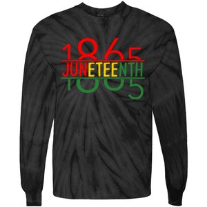 Emancipation Day Is Great With 1865 Juneteenth Flag Apparel Tie-Dye Long Sleeve Shirt